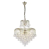 Люстра хрустальная подвесная Bellagio E 1.5.50.100 G Arti Lampadari прозрачная на 6 ламп, основание золотое в стиле классический Люстра хрустальная подвесная Bellagio E 1.5.50.100 G Arti Lampadari прозрачная на 6 ламп, основание золотое в стиле классический